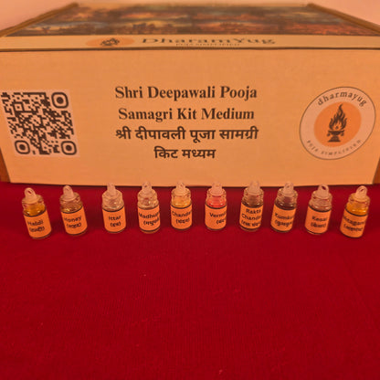 Shri Deepawali Pooja Samagri Kit Medium | श्री दीपावली पूजा सामग्री किट मध्यम