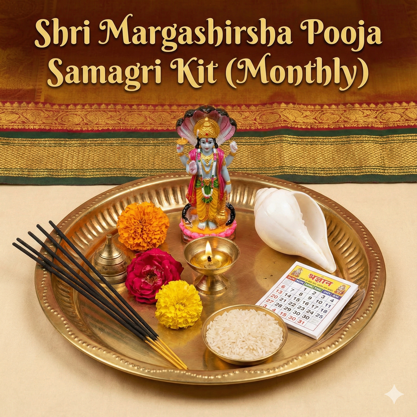 Shri Margashirsha Pooja Samagri Kit (Monthly) | श्री मार्गशीर्ष पूजा सामग्री किट (मासिक)