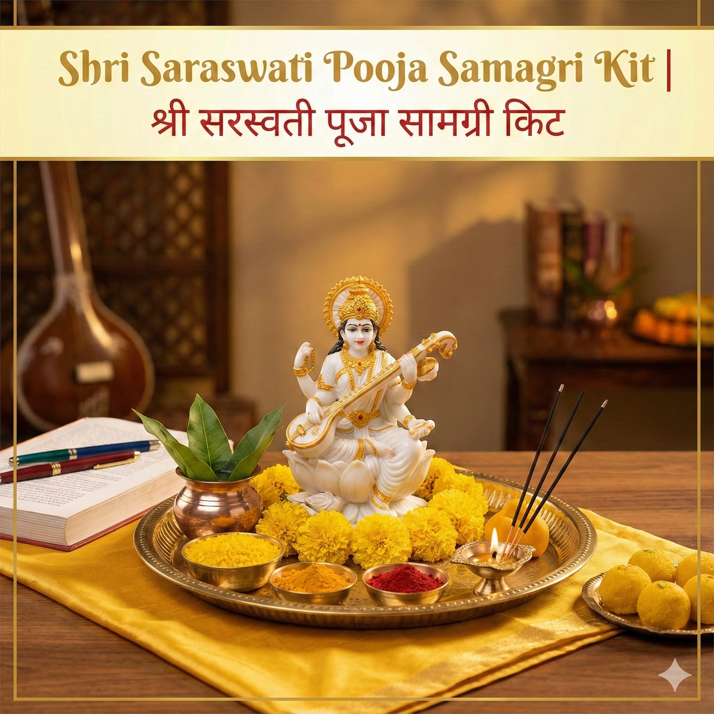 Shri Saraswati Pooja Samagri Kit | श्री सरस्वती पूजा सामग्री किट